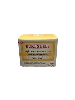 Burt's Bees Skin Nourishment Night Cream Royal Jelly 1.8oz Hydrating Moisturizer